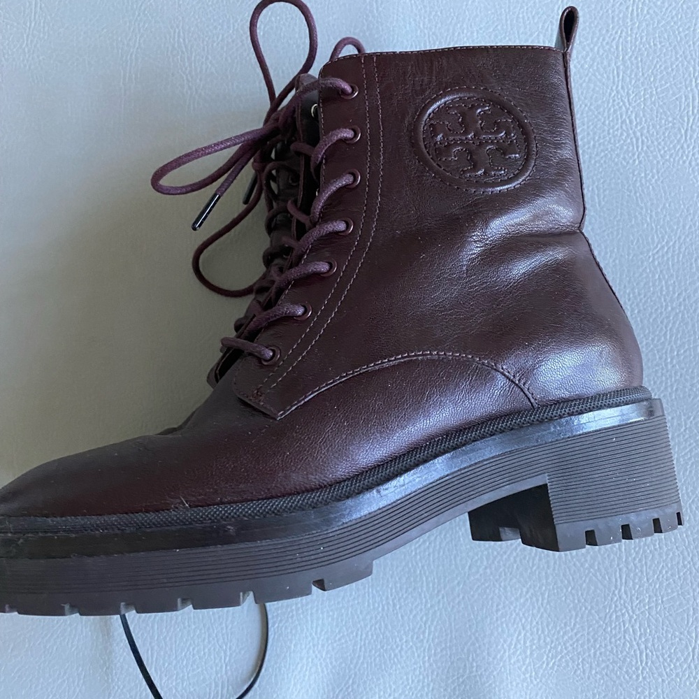 Tory Burch Burgundy Ankle Boots